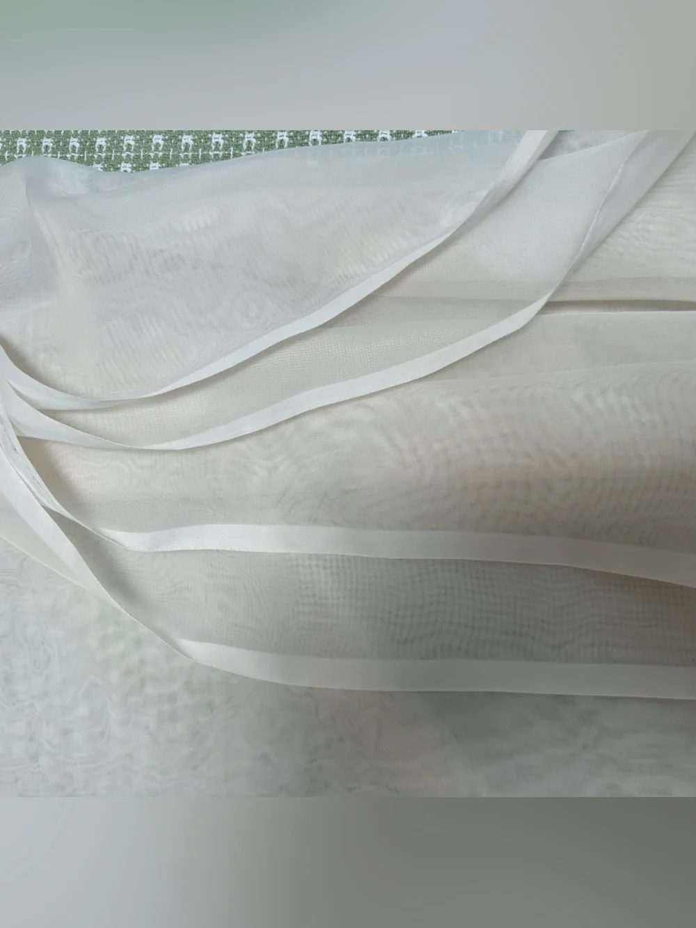 Classic Window Valance-Ivory Fringe  18FEET LONG by 5 FEET WIDE Soft, Decorative